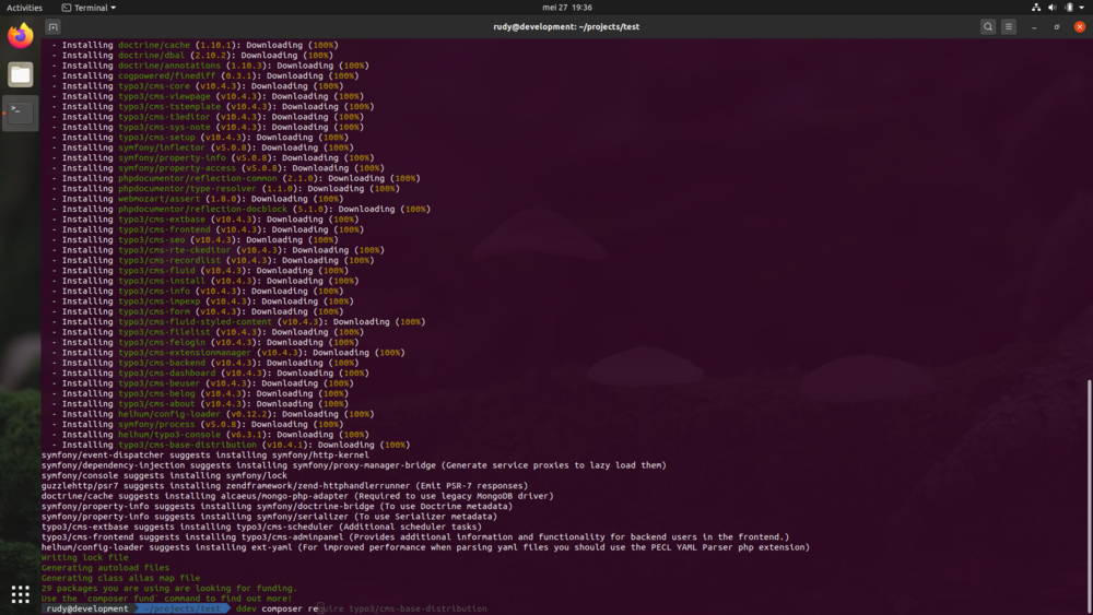 Screenshot of ZSH in Ubuntu 20.04